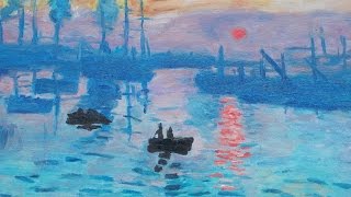 Paint Impression Sunrise Step by Step in the Style of Monet in Oils [upl. by Georgina216]