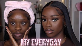 Detailed Soft Glam Everyday Makeup Routine For Dark Skin WOC  Beginner Friendly Step By Step [upl. by Ravo377]