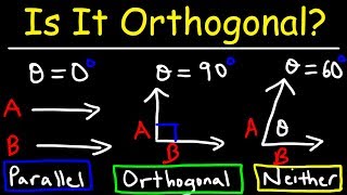 Are The Two Vectors Parallel Orthogonal or Neither [upl. by Latashia556]