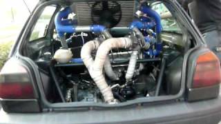 Golf 3 VR6 BiTurbo Heckmotor RWD im Standgas [upl. by Aralc]