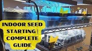 COMPLETE GUIDE TO INDOOR SEED STARTING  HOW TO BUILD A GROW LIGHT SETUP  1 ACRE FOOD FOREST [upl. by Laux106]