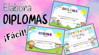 Cómo hacer DIPLOMAS o reconocimientos en POWER POINT [upl. by Jeth384]