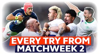 Every Rugby World Cup 2023 try from the matchweek 2 [upl. by Eniloj698]