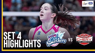 CREAMLINE vs CHERY TIGGO  SET 4 GAME HIGHLIGHTS  2024 PVL REINFORCED CONFERENCE  July 30 2024 [upl. by Ruosnam]