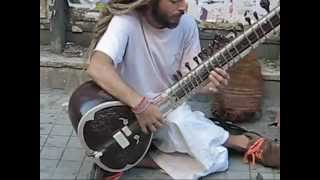 Street Sitar player in Istanbul  Death metal Band tshirt [upl. by Bernt702]