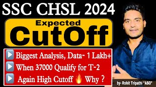 SSC CHSL 2024 Tier1 Expected Cutoff Analysis by Rohit Tripathi Cutoff 😢 High🔥 [upl. by Baynebridge]