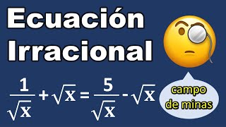 ECUACIONES IRRACIONALES Cómo se resuelve una ecuación irracional [upl. by Casandra]