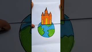 Duniya mein Sabse bada Kaun hai 😂 funny viralvideo paperfolding drawing art [upl. by Edieh]