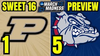 Purdue vs Gonzaga Preview and Best Bet  2024 NCAA Tournament Predictions  Sweet 16 [upl. by Herahab929]