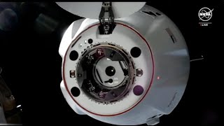 SpaceX CRS29 Cargo Dragon docks with space station [upl. by Autrey]