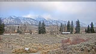 Teton Time Lapse of sunrise viewed from Dornans on November 4 2024 [upl. by Hamlen]