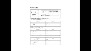 34 Algebraic Proofs Notes [upl. by Rima610]