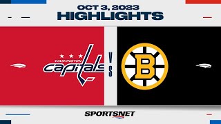 NHL PreSeason Highlights  Capitals vs Bruins  October 3 2023 [upl. by Eita]