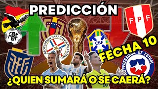 PREDICCIÓN Eliminatorias Conmebol FECHA 10 [upl. by Suolkcin]