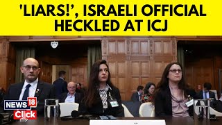 ICJ Hearing  ‘Liars’ Israeli Official Heckled At ICJ Genocide Hearing  Israel Vs Hamas  G18V [upl. by Ahtnama852]