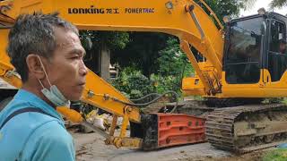 Lonking CDM 6225 Excavator with Breaker Doing Demolition Works [upl. by Atnoek]