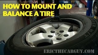 How To Mount and Balance A Tire EricTheCarGuy [upl. by Sorvats]