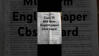 exam cbse class 10 half yearly English paper 202425 cbse board ncert💯💯  Ncert pyq master [upl. by Aynotan772]