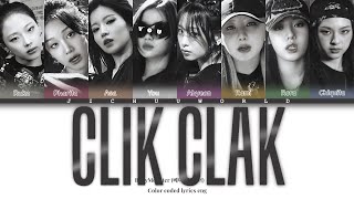 Karaoke ver BABYMONSTER 베이비몬스터 quotCLIK CLAKquot  You 8 members Color Coded Eng [upl. by Jamin]