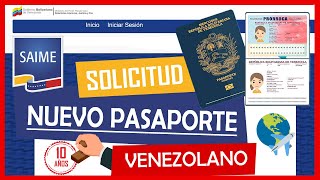 Cómo SOLICITAR nuevo PASAPORTE venezolano por 10 AÑOS ✅✈️🌏 [upl. by Gerdeen]