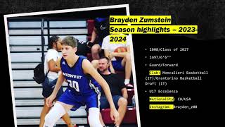 Brayden ZUMSTEIN the swiss goat 20232024 highlights [upl. by Kajdan118]