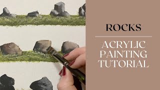 Easy ROCKS  Acrylic painting tutorial [upl. by Kciregor]