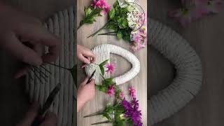 Wreathster Week Episode 1  Cotton Rope Floral Basket  Shorts  Wreath DIY [upl. by Mide]