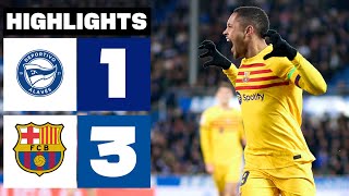 DEPORTIVO ALAVÉS 1  3 FC BARCELONA  RESUMEN LALIGA EA SPORTS [upl. by Eilla]