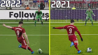 PES 2021 vs New Football Game PES 2022 PS5 Early Graphics Comparison [upl. by Aneeles]