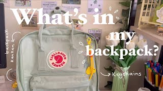 What’s in my Kanken backpack  University backpack 🌿 [upl. by Fisken]