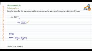 Trigonometría Secante Razones trigonométrica de un ángulo 4º de ESO matemáticas [upl. by Elehcim]