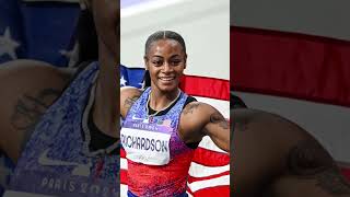 ShaCarri Richardson Leads Team USA to Stunning Olympic 4x100 Relay Gold youtubeshorts olympics [upl. by Sancho]