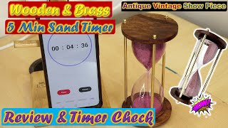 Wooden Antique Sand Timer 5 Min Review Test  Gift Item  Home Decor Show Piece  Rare Vintage Clock [upl. by Docia]