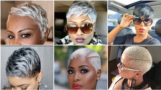 66 Beautiful Collections of the Best Pixie Cuts Finger waves Buzzcuts Relaxed Natural hair [upl. by Eylsel]