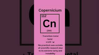 Copernicium  Elements series part112 🧪 science stem learning [upl. by Jaynell]