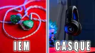 ÉCOUTEURS iem vs CASQUE  Lequel choisir pour du GAMING ou de lESPORT [upl. by Nayllij518]