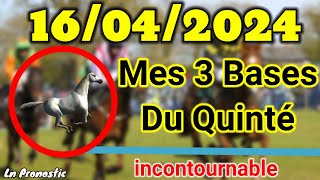 Pronostics PMU Mes 3 bases incontournable MARDI 16 AVRIL 2024 AUTEUIL [upl. by Ognimod]