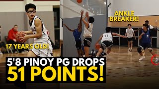 58 Filipino PG drops 51 POINTS  17year old Lorence Dela Cruz is UNSTOPPABLE [upl. by Ermey560]