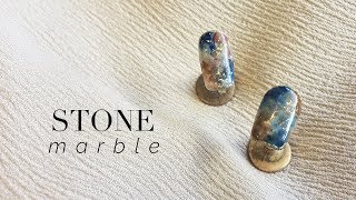 Easy Stone Marble Nail Art  GEL POLISH [upl. by Herson928]