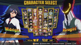 My Hero Ones Justice 2  All Characters amp Stages  DLC Midnight Updated [upl. by Resee]