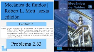 Problema 263  Robert L Mott  MECÁNICA DE FLUIDOS  sexta edición capítulo 2 [upl. by Paske]