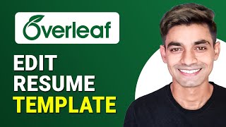 How To Edit Overleaf Resume Template Easy Way [upl. by Llerdna]