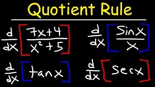 Quotient Rule For Derivatives [upl. by Nylrebma353]