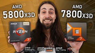 R7 5700X3D vs R7 5800X3D vs R7 7800X3D  Productivity amp Gaming Benchmarks [upl. by Sallie]