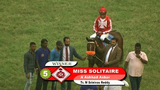 Miss Solitaire with A Ashhad Asbar up wins The Medak Plate Div2 2022 [upl. by Suoivatra880]