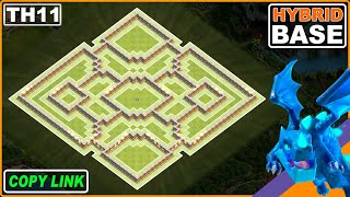 NEW TH11 base with COPY LINK  COC Town Hall 11 Hybrid Base  Clash of Clans [upl. by Wolfgang]