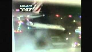 Plane hits small jet at JFK airport [upl. by Bellaude]