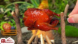 So Crispy Chicken Fried Under Bucket in the Mini Forest by Miniature Cooking  ASMR Outdoor Cooking [upl. by Glassman]