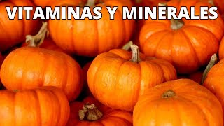 ¿Cuáles son las VITAMINAS y MINERALES de la Calabaza 🎃 Beneficios y tipos de la CALABAZA [upl. by Etka]