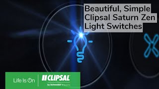 Beautiful Simple Clipsal Saturn Zen Light Switches [upl. by Norby]